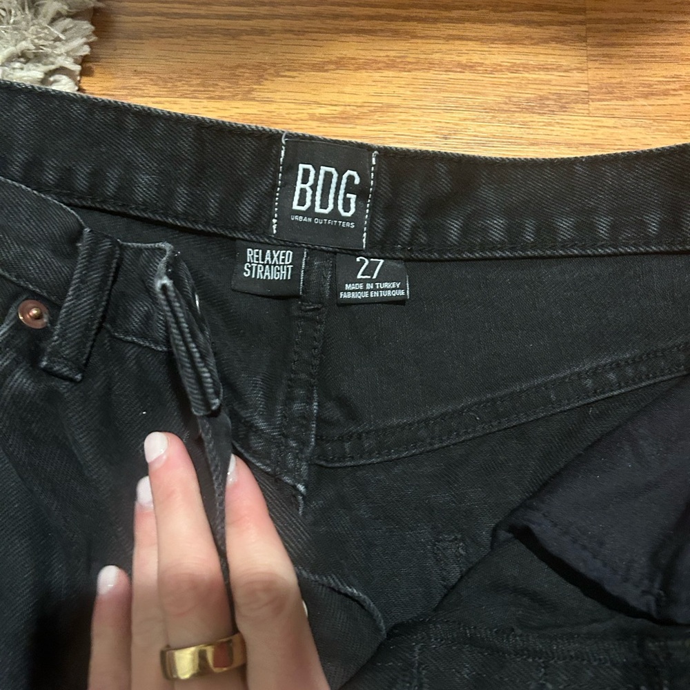 BDG Black Relaxed Straight Jeans